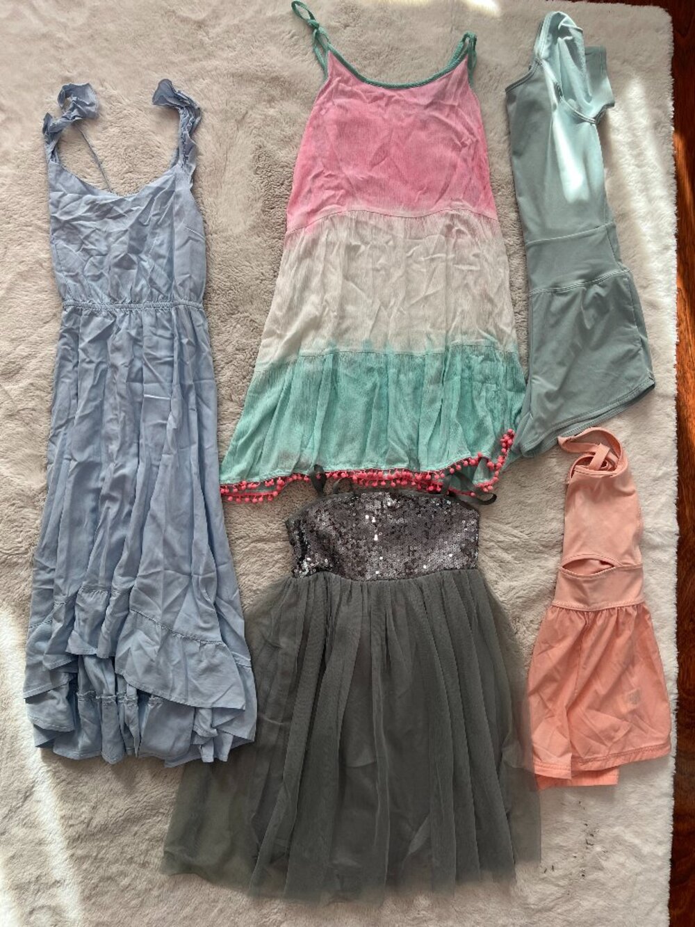 Girl dresses & rompers bundle | size 10-12 | Athleta Girl, Sisley, Justice +more